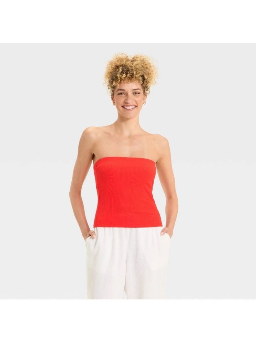 NWT Women's Tube Top - a New Day Red XS